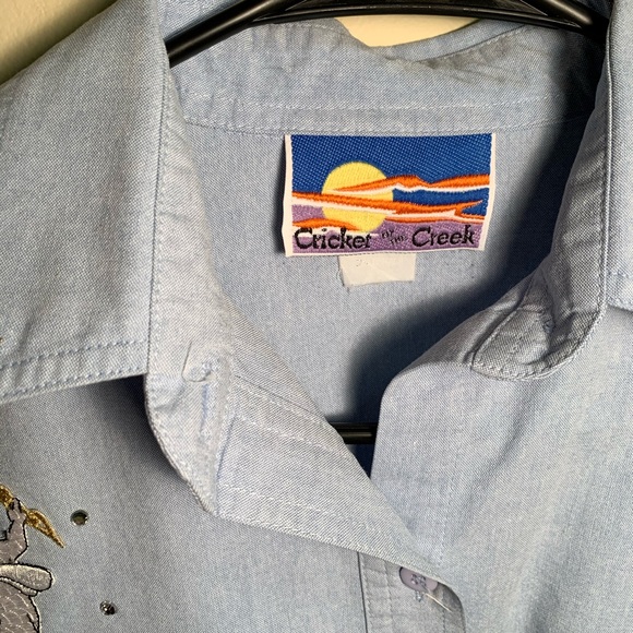 VINTAGE| Cricket By The Creek Chambray Angel Shirt - Picture 3 of 4